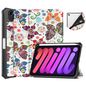 CoreParts Cover for iPad Mini 6 2021 for iPad Mini 6 (2021) Tri-fold Caster TPU Cover Built-in S Pen Holder with Auto Wake Function - CSHD Style