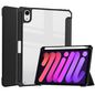 CoreParts Cover for iPad Mini 6 2021 for iPad Mini 6 (2021) Tri-fold Transparent TPU Cover Built-in S Pen Holder with Auto Wake Function - Black