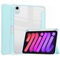 CoreParts Cover for iPad Mini 6 2021 for iPad Mini 6 (2021) Tri-fold Transparent TPU Cover Built-in S Pen Holder with Auto Wake Function - Sky Cloud Blue
