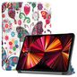 CoreParts Cover for iPad Pro 11" 1,2,3 Gen. 2018-2021, Tri-fold Caster Hard Shell Cover with Auto Wake Function - Butterflies Style