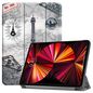 CoreParts Cover for iPad Pro 11" 1,2,3 Gen. 2018-2021, Tri-fold Caster Hard Shell Cover with Auto Wake Function - Eiffel Tower Style