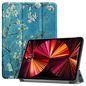 CoreParts Cover for iPad Pro 11" 1/2/3 Gen (2018-2021) Tri-fold Caster Hard Shell Cover with Auto Wake Function - Blossom Style