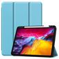 CoreParts Cover for iPad Pro 11" 1/2/3 Gen (2018-2021) Tri-fold Caster TPU Cover Built-in S Pen Holder with Auto Wake Function - Sky Blue
