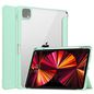 CoreParts Cover for iPad Pro 11" 1/2/3 Gen (2018-2021) Tri-fold Transparent TPU Cover Built-in S Pen Holder with Auto Wake Function - Mint Green