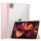CoreParts Cover for iPad Pro 11" 1/2/3 Gen (2018-2021) Tri-fold Transparent TPU Cover Built-in S Pen Holder with Auto Wake Function - Rose Gold