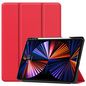 CoreParts Cover for iPad Pro 12.9" 2021 For iPad Pro 12.9" 5th Gen (2021) Tri-fold Caster TPU Cover Built-in S Pen Holder with Auto Wake Function - Red