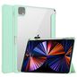 CoreParts Cover for iPad Pro 12.9" 2021 For iPad Pro 12.9" 5th Gen (2021) Tri-fold Transparent TPU Cover Built-in S Pen Holder with Auto Wake Function - Mint Green