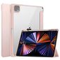 CoreParts Cover for iPad Pro 12.9" 2021 For iPad Pro 12.9" 5th Gen (2021) Tri-fold Transparent TPU Cover Built-in S Pen Holder with Auto Wake Function - Rose Gold