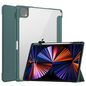 CoreParts Cover for iPad Pro 12.9" 2021 For iPad Pro 12.9" 5th Gen (2021) Tri-fold Transparent TPU Cover Built-in S Pen Holder with Auto Wake Function - Dark Green