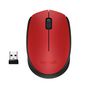 Logitech M171 Wireless Mouse, RF Wireless, Alkaline, Red