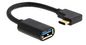 MicroConnect Type C angled male to USB3.0 female cable, 20cm, black