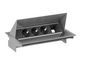 Bachmann Coneo Set connection panel, integrated, 3 outlets, grey metallic, powder-coated