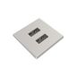 Kondator Powerdot MICRO square, 2 USB-A Charger 5V 2A, Silver