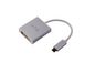 LMP USB-C to DVI adapter aluminum housing - silver