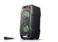 Sharp SHARP PS-929 180W High Power Portable Party Speaker Hi-Fi System with Built in Rechargeable Battery, Flashing Disco Lights & Strobe, TWS, Bluetooth, USB, Aux & Microphone – Black