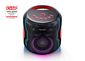 Sharp 2.1 Portable Bluetooth Party Speaker, 130 W, IPX5 waterproof, TWS to pair 2 units together, 14 h play time with built-in battery, LED flash light, Black