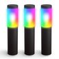 INNR Lighting Three smart pedestal lights with 16 million colours for outdoor use