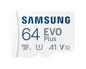 Samsung microSD EVO PLUS 64GB Class10 Read up to 130MB/s
