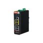 Dahua Switch PoE 6 puertos + 4 puertos ópticos Gigabit industrial gestionable. Temperatura -40ºC a +75ºC