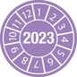 Brady Inspection Date Labels White on Purple dia. 15 mm