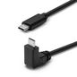 MicroConnect USB-C 3.2 Gen2 cable, black. 1m with angled connector