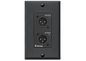 Extron Pass-Through Wallplate with Two XLR Connectors - Decorator-Style; Black