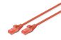 Digitus CAT 6, U-UTP patch cord, PVC AWG 26/7, length 1 m, color red