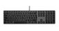 LMP Large Font USB Keyboard 110 keys wired USB keyboard with 2x USB and aluminum upper cover - UK - space gray
