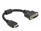 Delock Adapter HDMI male to DVI 24+5 female 4K 30 Hz 20 cm - black