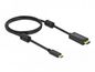 Delock Active cable USB Type-Cª male > HDMI male (DP Alt Mode) 4K 60 Hz, 1m - black