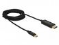 Delock Cable USB Type-Cª male > HDMI male (DP Alt Mode) 4K 60 Hz, 2m coaxial - black