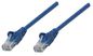 Intellinet Network Patch Cable, Cat5e, 5m, Blue, CCA (Copper Clad Aluminium), U/UTP (cable unshielded/twisted pair unshielded), PVC, RJ45 Male to RJ45 Male, Gold Plated Contacts, Snagless, Booted
