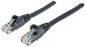 Intellinet Network Patch Cable, Cat6, 1m, Black, CCA (Copper Clad Aluminium), U/UTP (cable unshielded/twisted pair unshielded), PVC, RJ45 Male to RJ45 Male, Gold Plated Contacts, Snagless, Booted