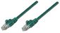 Intellinet Network Patch Cable, Cat6, 3m, Green, CCA (Copper Clad Aluminium), U/UTP (cable unshielded/twisted pair unshielded), PVC, RJ45 Male to RJ45 Male, Gold Plated Contacts, Snagless, Booted