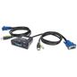 Manhattan 2-Port Mini KVM Switch, 2-Port USB, Audio Support