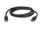 Aten Displayport male/male, Up to 3840 x 2160, 3 m, 28 AWG, Tinned Copper, Nickel, Black