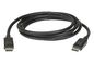 Aten Displayport male/male, Up to 3840 x 2160, 2 m, 28 AWG, Tinned Copper, Nickel, Black