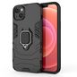 CoreParts Case for iPhone 14 Shockproof Armor Case Military Grade Anti-Dropping, Black, with Ring Holder(Work with Magnetic Car Mount) Anti-Scratch Shock-Absorption Case Full Body Protective Phone Case Silicone TPU Cover