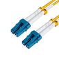 MicroConnect LC/PC-LC/PC fiber optic cable, Duplex, SMF 9/125, LSZH, OS1, 250m