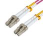 MicroConnect Optical Fibre Cable, LC-LC, Multimode, Duplex, OM4 (Erica Violet) 0.5m