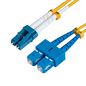 MicroConnect Optical Fibre Cable, LC-SC, Singlemode, Duplex, OS2 (Yellow), 2m