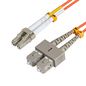 MicroConnect Optical Fibre Cable, LC-SC, Multimode, Duplex, OM2 (Orange), 25m