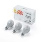 Nanoleaf Bluetooth & Thread Smart Colour Changing LED Light Bulb pack of 3 with E27 fixture.