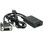 MicroConnect VGA to HDMI, USB, 3.5mm, HDMI Compliant, HDCP ready, Black