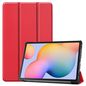 CoreParts Samsung Galaxy Tab S6 Lite 2020-2022 Tri-fold caster hard <br>shell cover with auto wake function - Red