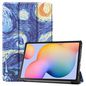 CoreParts Samsung Galaxy Tab S6 Lite 2020-2022 Tri-fold caster hard <br>shell cover with auto wake function - Starry Sky Style