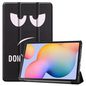 CoreParts Samsung Galaxy Tab S6 Lite 2020-2022 Tri-fold caster hard <br>shell cover with auto wake function - Don´t Touch Me Style