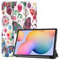 CoreParts Samsung Galaxy Tab S6 Lite 2020-2022 Tri-fold caster hard <br>shell cover with auto wake function - Butterflies Style