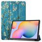 CoreParts Samsung Galaxy Tab S6 Lite 2020-2022 Tri-fold caster hard shell cover with auto wake function - Blossom Style