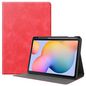 CoreParts Samsung Galaxy Tab S6 Lite 2020-2022 Cowhide Pattern Cover with Front Support Bracket Built-in S pen Holder with Auto Wake Function - Red